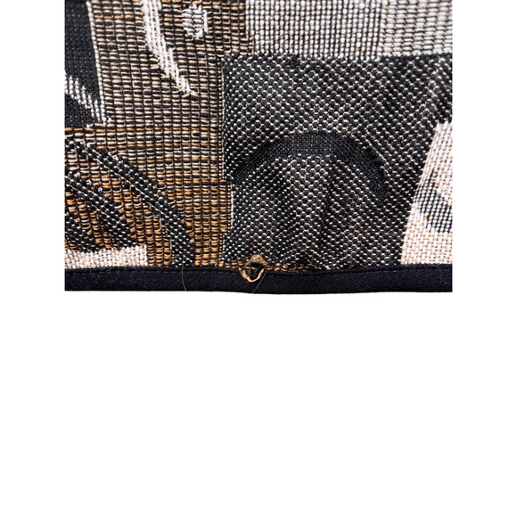 Coldwater Creek XL Tapestry Vest Made in USA Black Gray Brown Neutrals Zip - Picture 8 of 9